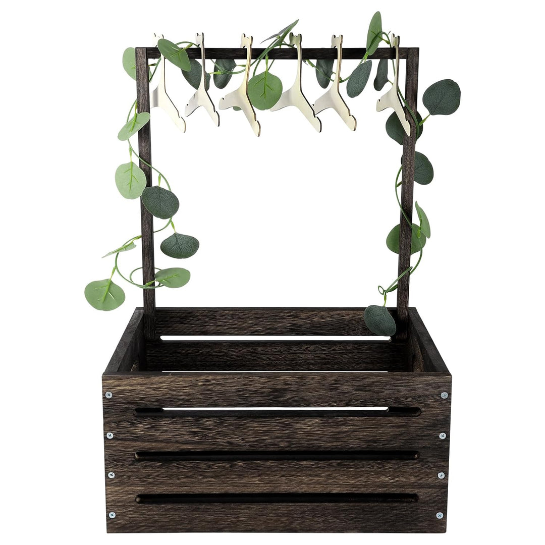 Holz Baby Geschenk Korb mit Griff, Kinder Kleiderbügel und Girlande, Baby Aufbewahrungskorb, Baby Du
