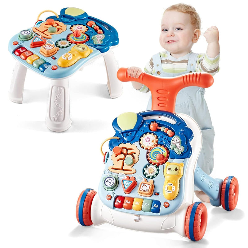 Baby Lauflernhilfe Mädchen Junge,Multifunktionale Lauflernwagen mit Licht-Musik und Spielen,Höhenver