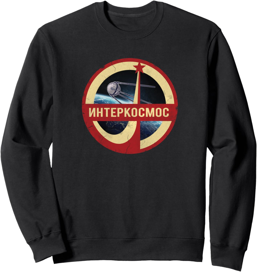 Sputnik Interkosmos Vintage Russische Buchtaben CCCP Sweatshirt