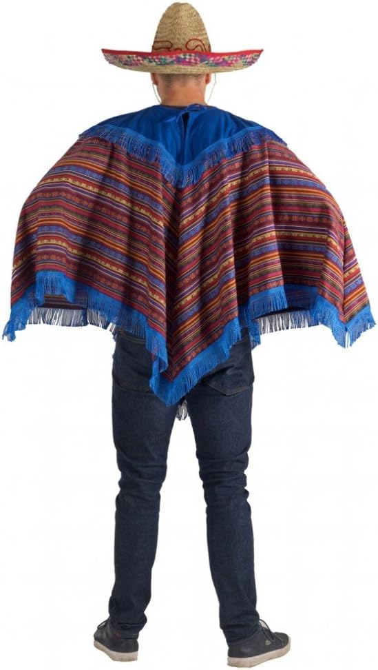 Krause & Sohn Mexikaner Poncho Sergio blau Überwurf Mexiko Fasching Andere Länder Einheitsgr.