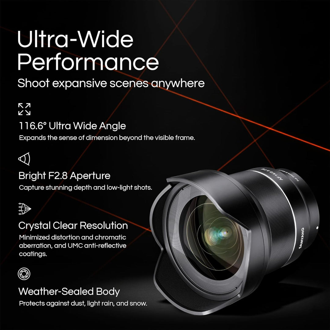 Samyang 14 mm F2.8 AF Weitwinkel, Autofokus-Objektiv für Canon EF