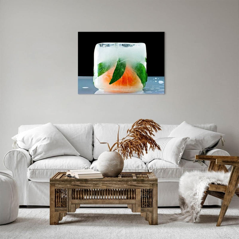 Bilder auf Leinwand Gefroren frucht dessert bio Leinwandbild 70x50cm Wandbilder Dekoration Wohnzimme