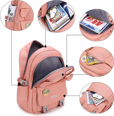 Makukke Rucksack Damen - Schulrucksack Mädchen Teenager Schulranzen, Uni Schultasche mit Laptopfach