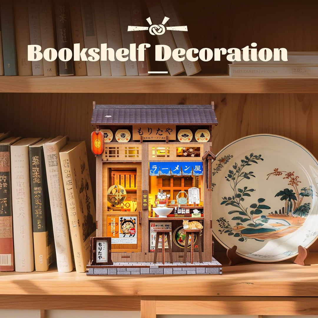 Fsolis Book Nook Japan, Booknook Puppenhaus Modell für Jugendliche ab 14 Jahren - Dekoratives Bücher