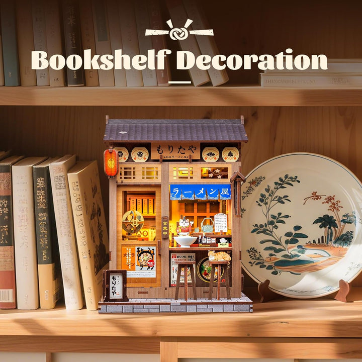 Fsolis Book Nook Japan, Booknook Puppenhaus Modell für Jugendliche ab 14 Jahren - Dekoratives Bücher