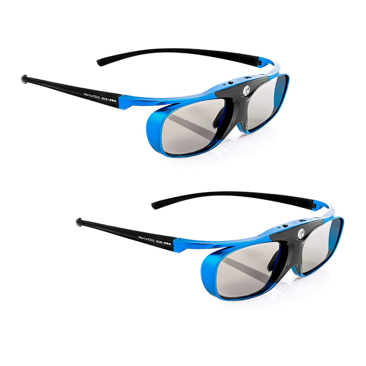 2X Hi-SHOCK DLP Pro Blue Heaven | DLP Link 3D Brille für 3D DLP Beamer von Acer, BenQ, Largo, Optoma