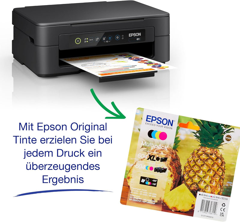 Epson Expression XP-2205 A4 kabelloser Multifunktionstintenstrahldrucker inkl. kostenloser Tinte für