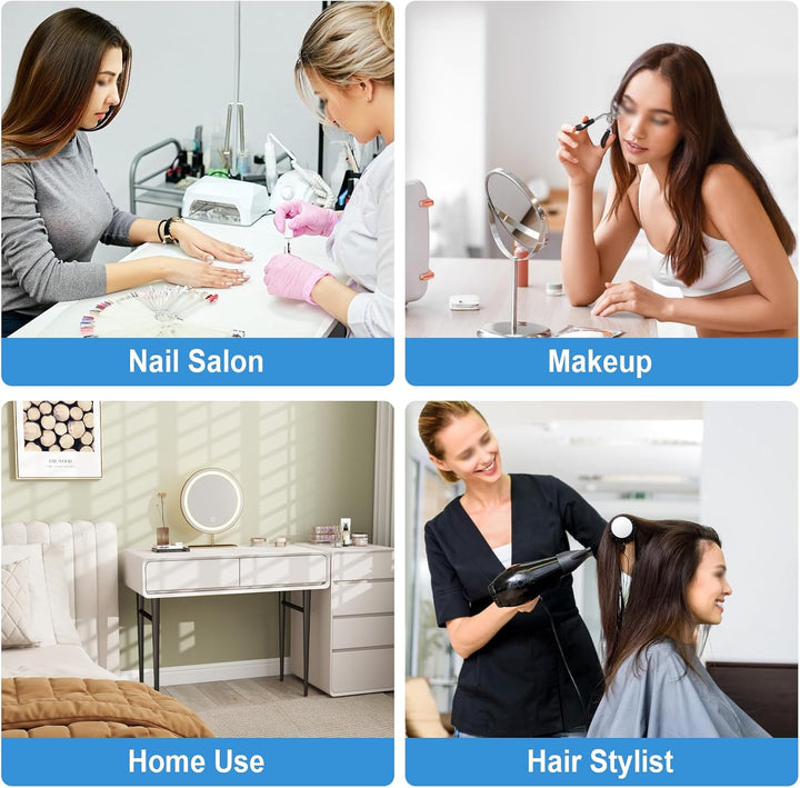 Nageltisch Maniküretisch, Faltbar Mobile Rolling Maniküre Tisch mit Fernbedienung und Make-up-Zug Ko