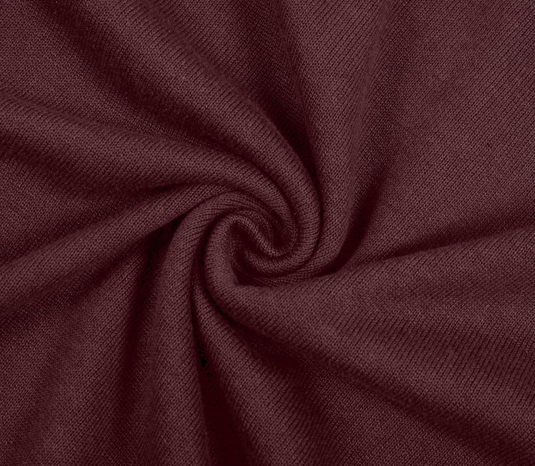 Krumba Herren Baumwolle Übergross V-Ausschnitt Klassik Pullover XXL Burgundy, XXL Burgundy