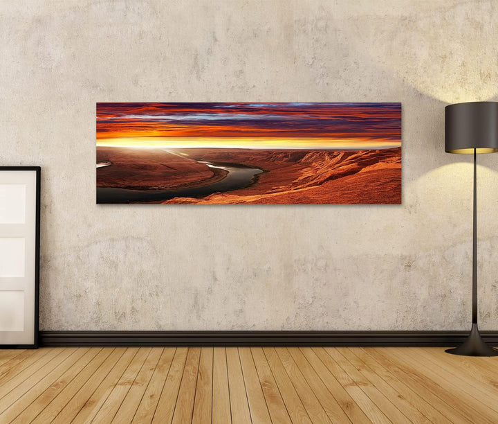 islandburner Bild auf Leinwand Horseshoe Bend Bei Sonnenuntergang Bilder Wandbilder Poster Leinwand