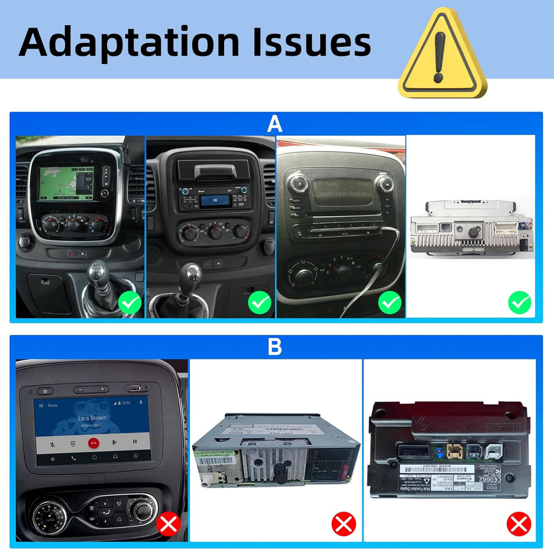 Podofo Carplay Autoradio für Opel Vivaro B/Renault Trafic/FIAT Talento/Nissan NV300, Android 2G+64G