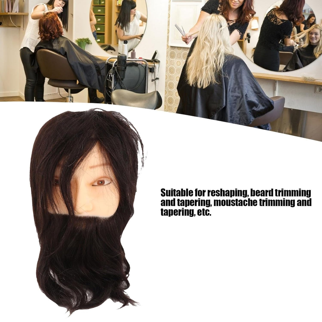 Salon Männlicher Schaufensterpuppenkopf, Echthaar, Übungsfriseurtrainingskopf, Schaufensterpuppenkop