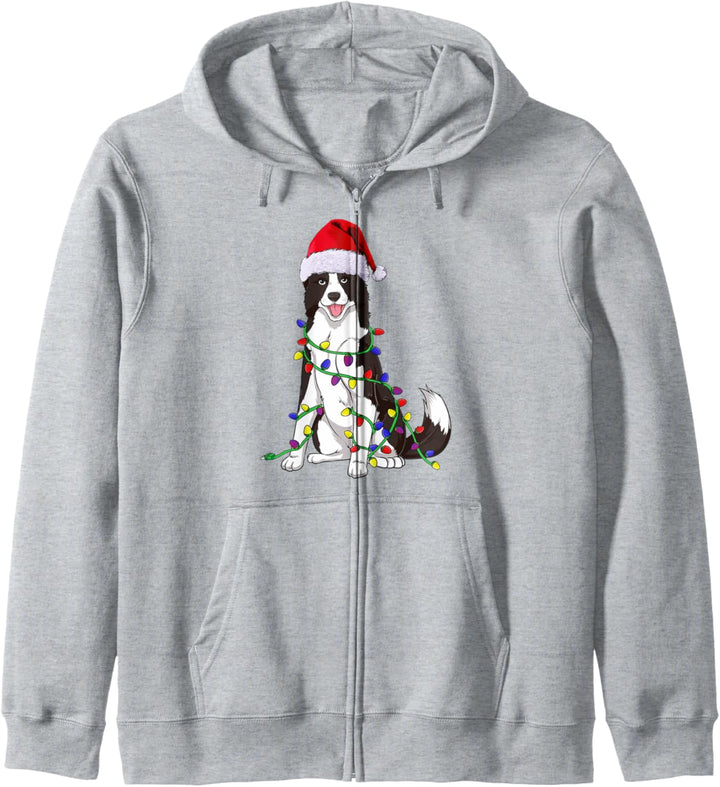 Border Collie Weihnachten Hunde Hundehalter Kapuzenjacke