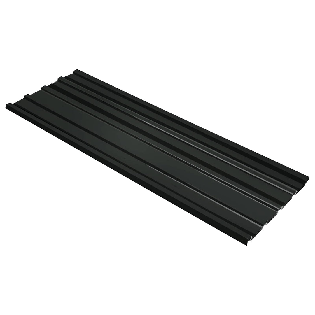vidaXL Dachpaneel 12 pcs Anthrazit 129 x 45 cm Verzinkter Stahl, Modernes, langlebiges, rechteckiges