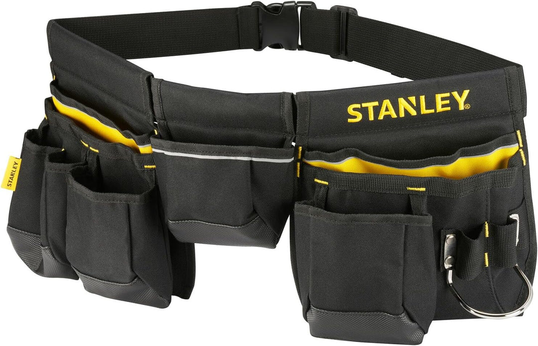 Stanley Werkzeuggürtel verstellbar mit Nageltaschen, Bandmasstasche, Hammerhalter und zahlreichen Be