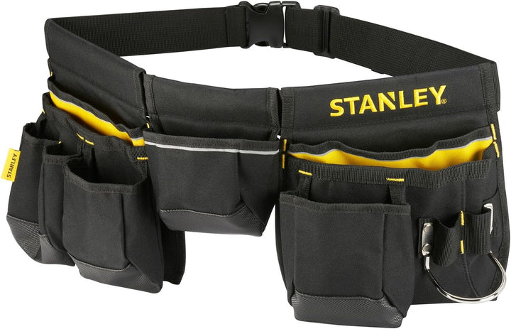 Stanley Werkzeuggürtel verstellbar mit Nageltaschen, Bandmasstasche, Hammerhalter und zahlreichen Be