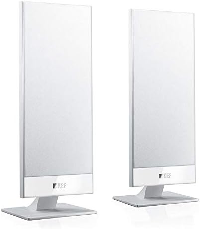 KEF T101 Lautsprecher Weiss Paar|Ultra Flach| 3,5cm tief|10-100W|HiFi|Heimkino|TV, Weiss