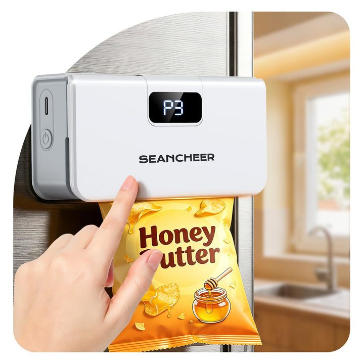 SEANCHEER Wiederaufladbares Mini Folienschweissgerät mit Magnet &amp; Schneider | Tragbares Beutelversch