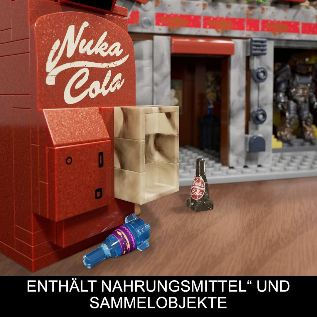 MEGA Fallout Actionfiguren Bauspielzeuge, Red-Rocket-Raststätte mit 824 Teilen, 2 beweglichen Charak