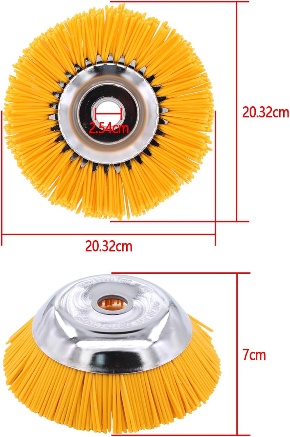 Unkrautbürste Wildkrautbürste Fugenbürste Nylonbürste Kegelbürste Rundbürste 200x25,4 Mähkopf Nylon