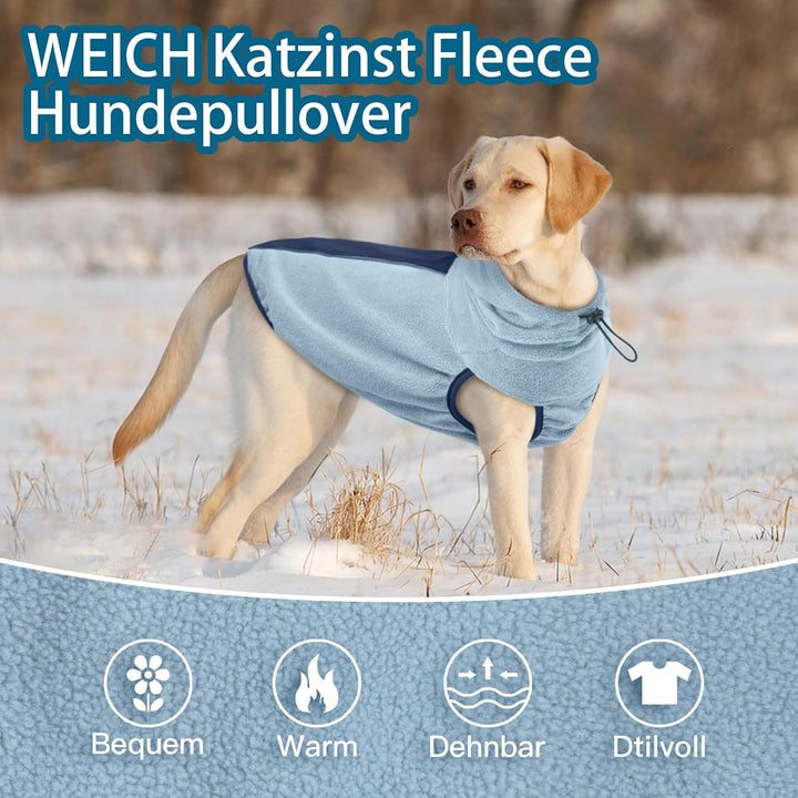 Hundemantel Winter - Hunde Teddy Mantel mit Leinenloch | Leichter Hundefleecepulli, Ärmellose Hundew