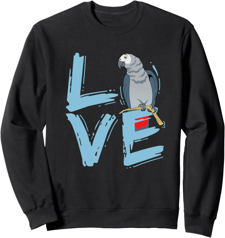 Love African Graue Papagei Geschenkprodukt Haustier-Papagei Sweatshirt