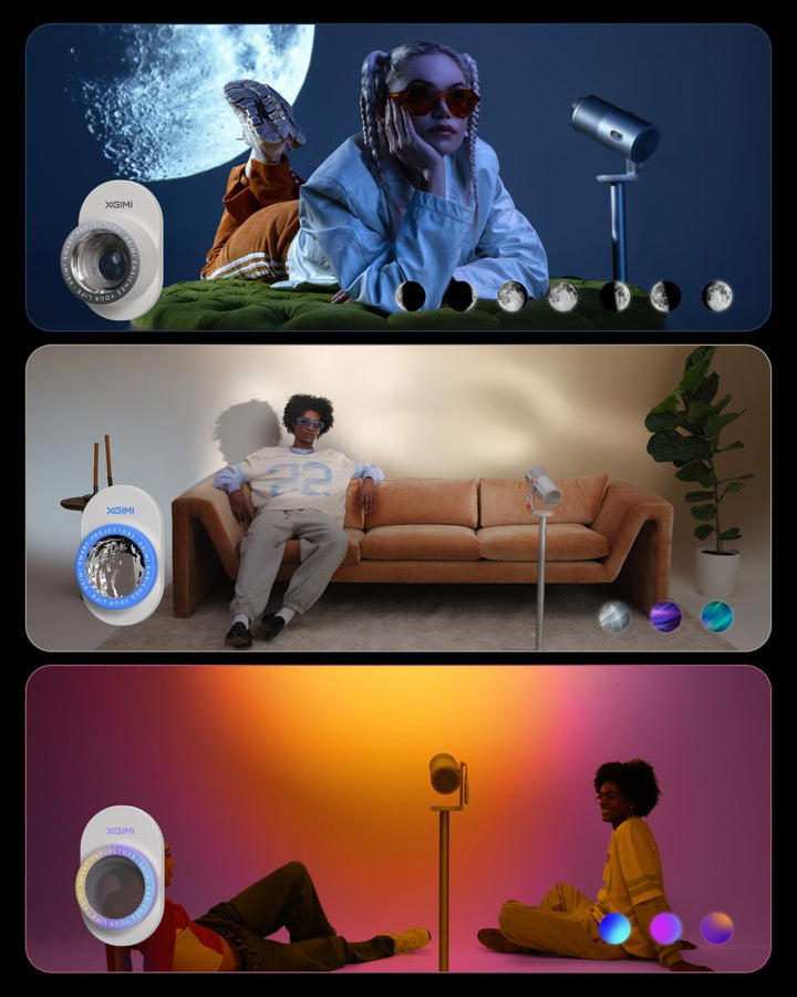 XGIMI Magnetische KreativFilter (3er-Pack), Lunar/Ripple/Dreamscape-Filter,Projektor-Objektivzubehör