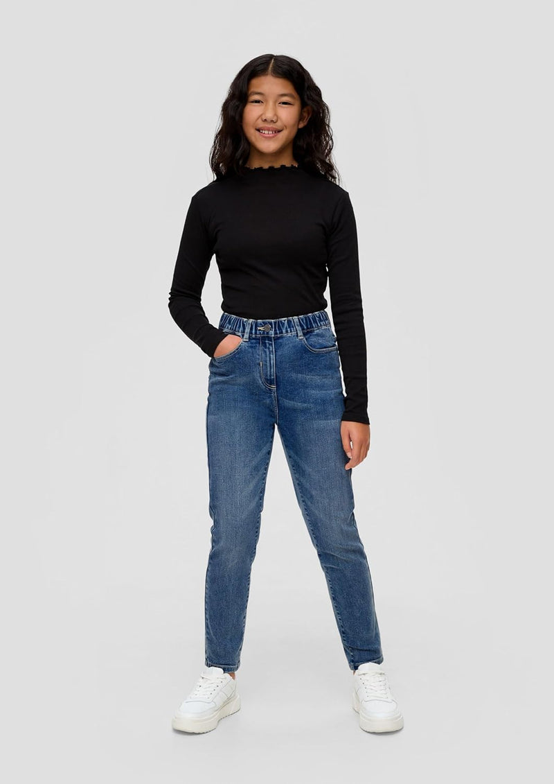 s.Oliver Mädchen Relaxed: Jeans mit Elastikbund 134 Slim 56z6, 134 Slim 56z6