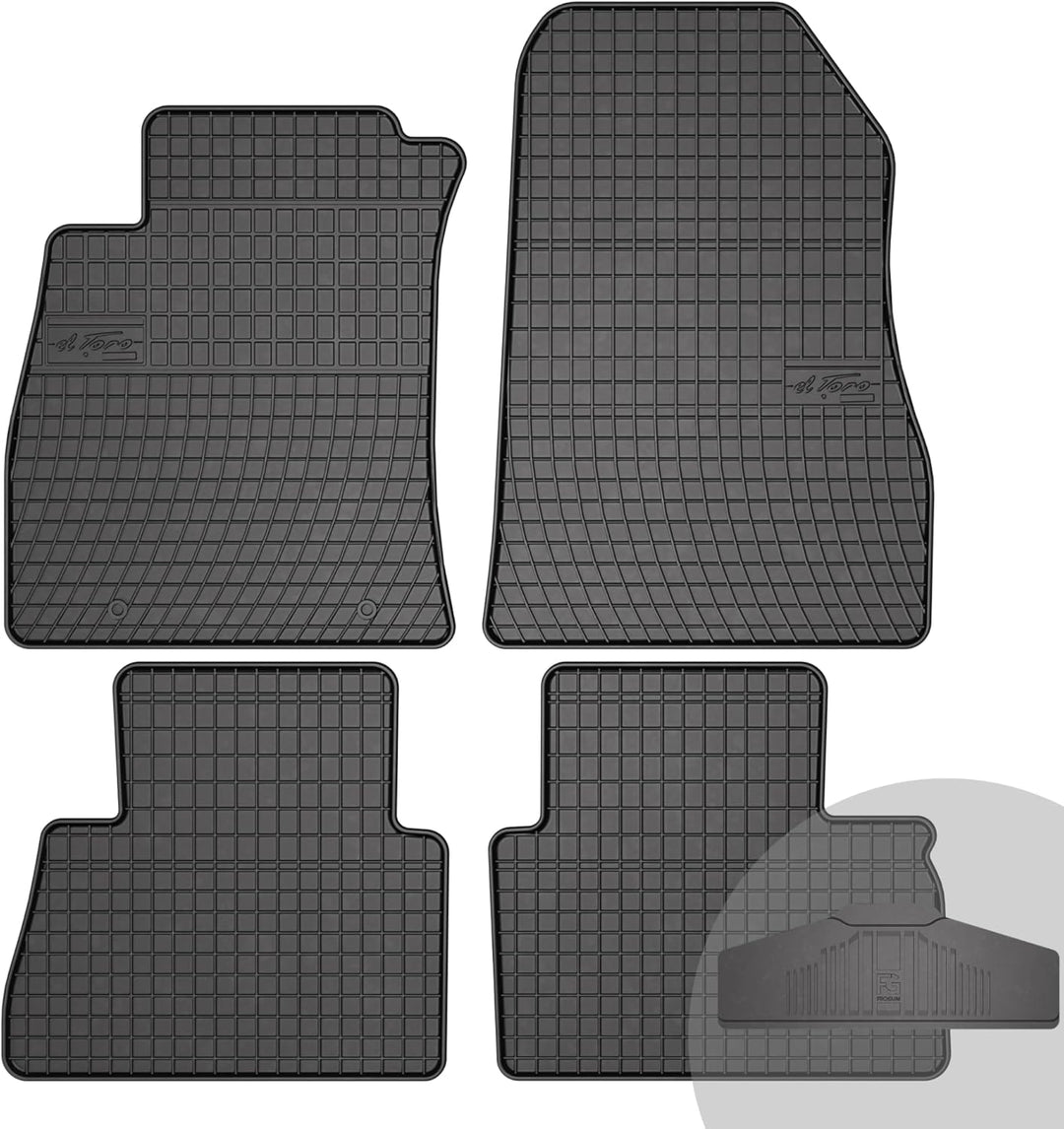 FROGUM EL Toro Gummimatten Ganzjähriges-Set von Autofussmatte Auto Fussmatten für Nissan Juke I 2010