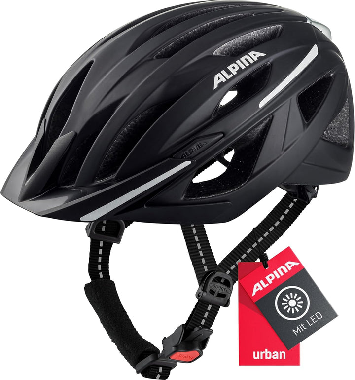 ALPINA HAGA - Stossabsorbierender, Sicherer & Optimal Anpassbarer Urban Fahrradhelm Mit Integriertem