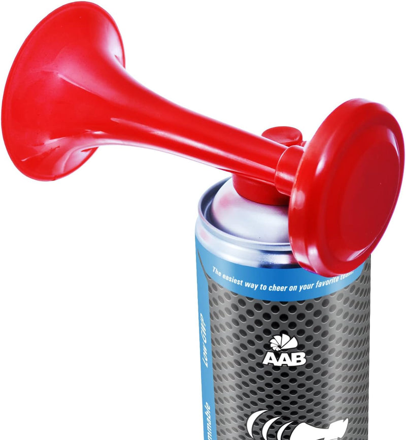 AAB Signal Horn – Laut Air Horn 106 dB(A), Gashupe Fussball Mit Nicht Brennbarem Gas, Bis Zu 320 Kur