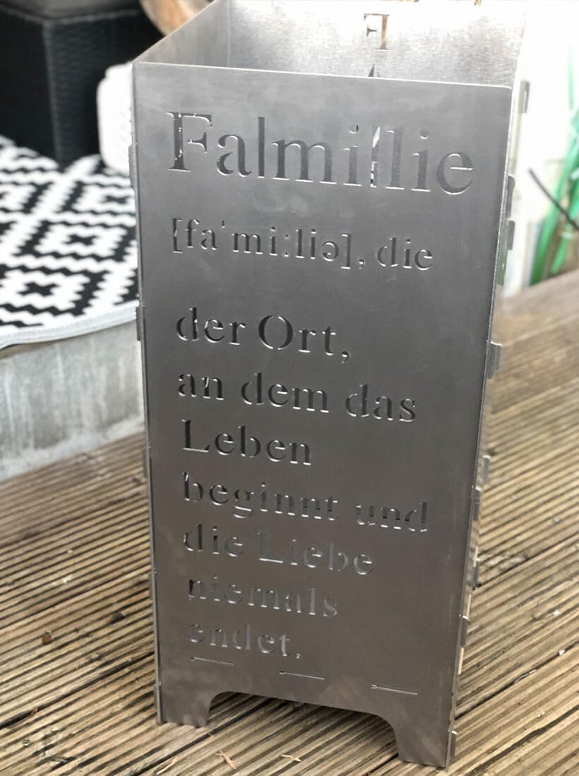 EXTRAVAGANT® Feuertonne, Feuerstelle, Feuerkorb, Feuersäule PERSONALISIERT für den Garten, Terrasse,