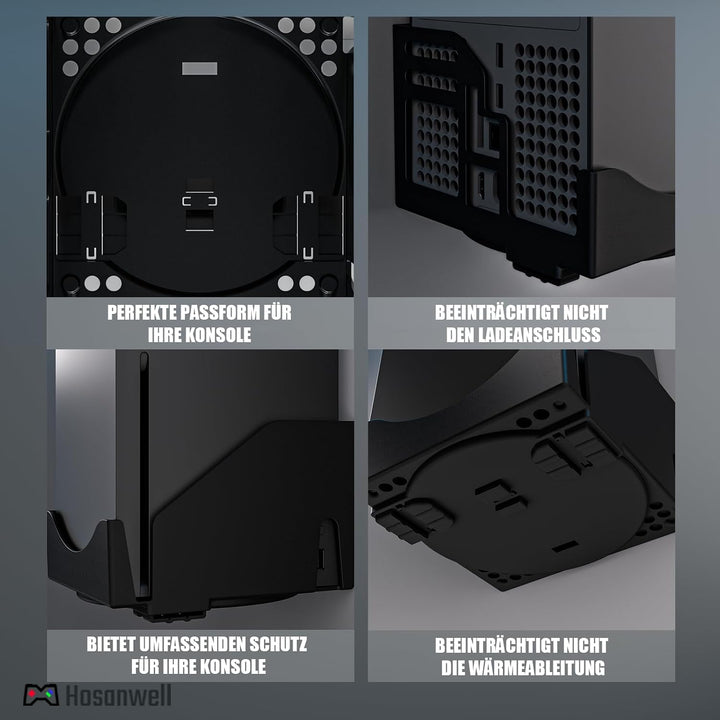 Hosanwell Xbox Series X Wandhalterungs, Halterungs Wand für Xbox Series X Konsole und Controller und