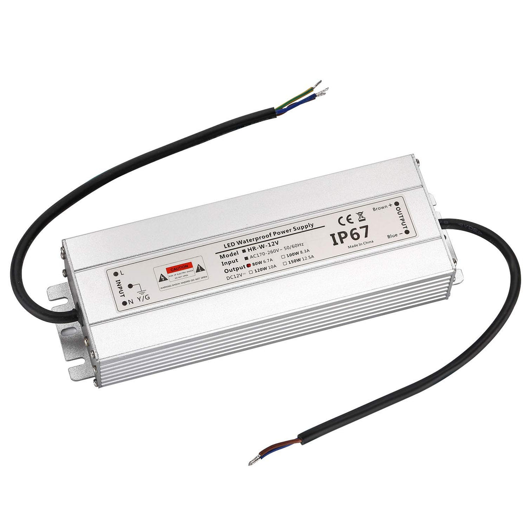 LED Trafo 12V 80W 6,7A IP67,geeignet für LED Stripes und Leuchtmittel,Upgrade Transformator Netzteil