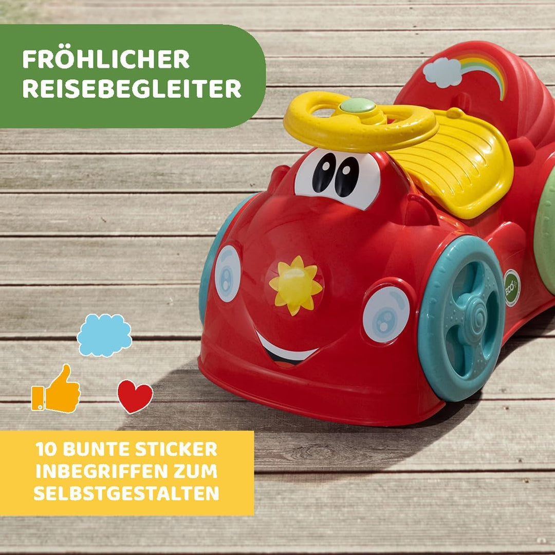 Chicco Rutscher All Around Eco+ Rot, Geeignet für 1-3 Jahre (bis 20 kg), Made in Italy, 75% Recycelt