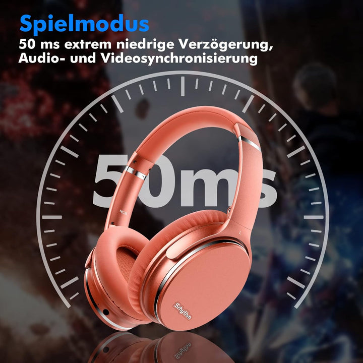 Srhythm NC35 Active Noise Cancelling Kopfhörer,Faltbar,Kabellos,Bluetooth 5.0,Over-Ear mit USB-C Sch