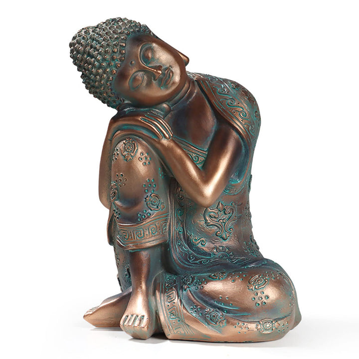 Vivi Idee schlafende Buddha Figur Statue Skulptur, Tischdeko Meditation Thailand, Deko Wohnzimmer Ba