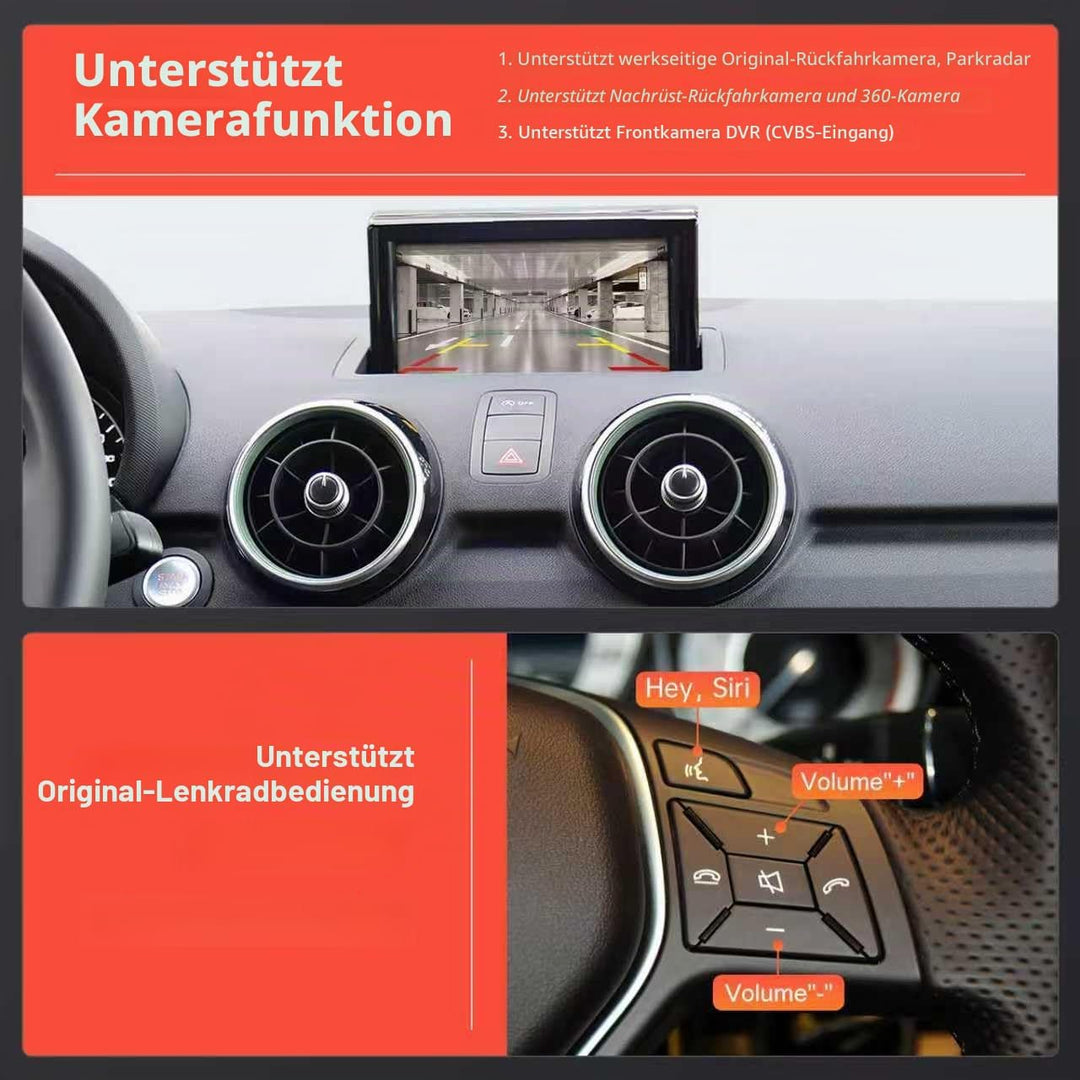 Road Top Wireless CarPlay Interface für Audi A1 RMC 2013-2018 | CarPlay Modul, Unterstützung für App