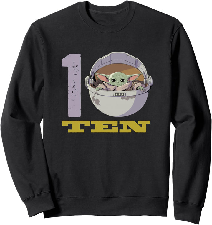 Star Wars The Mandalorian The Child Kids 10th Birthday Sweatshirt