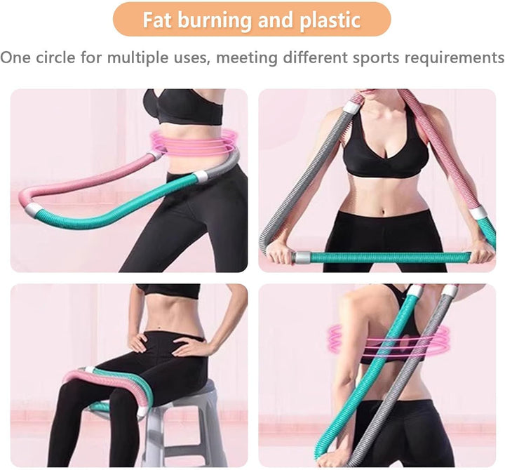 Hula Hoop Reifen Erwachsene für Erwachsene (1,65 kg) mit Federdesign, höherer Kalorienverbrauch, rüc