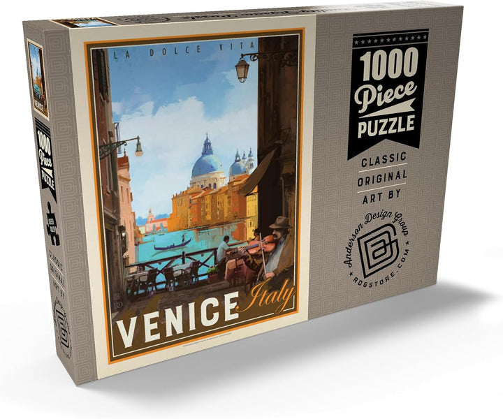 Italien, Venedig: La Dolce Vita, Vintage Poster - Premium 1000 Teile Puzzle - MyPuzzle Sonderkollekt