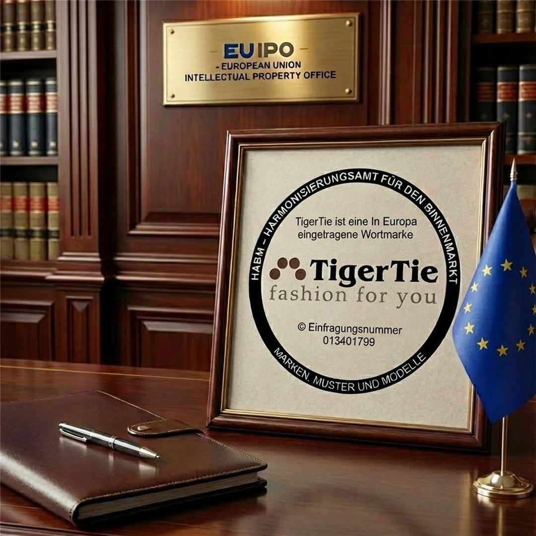 TigerTie Herren Selbstbinder Satin Fliege + Aufbewahrungsbox Blau Royalblau Leuchtblau, Blau Royalbl