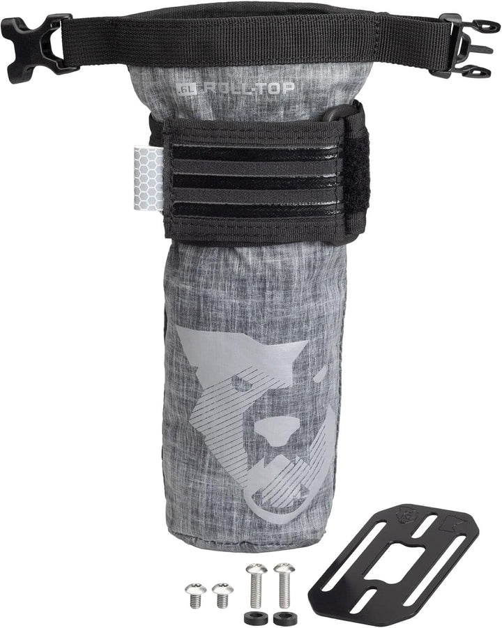 Wolf Tooth Components Teklite Roll Top Bag + Adapter Plate Grau 0.6 Liter, Grau 0.6 Liter