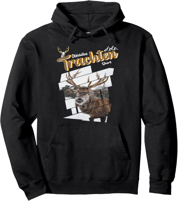 Lederhose Tracht Offizielles Trachtenshirt mit Hirsch Motiv Pullover Hoodie