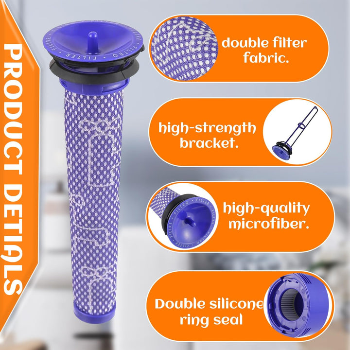 6 Stück V7 V8 Filter für Dyson, Ersetzt Filter und Vorfilter für Dyson V8 V7 Animal Absolute Motorhe