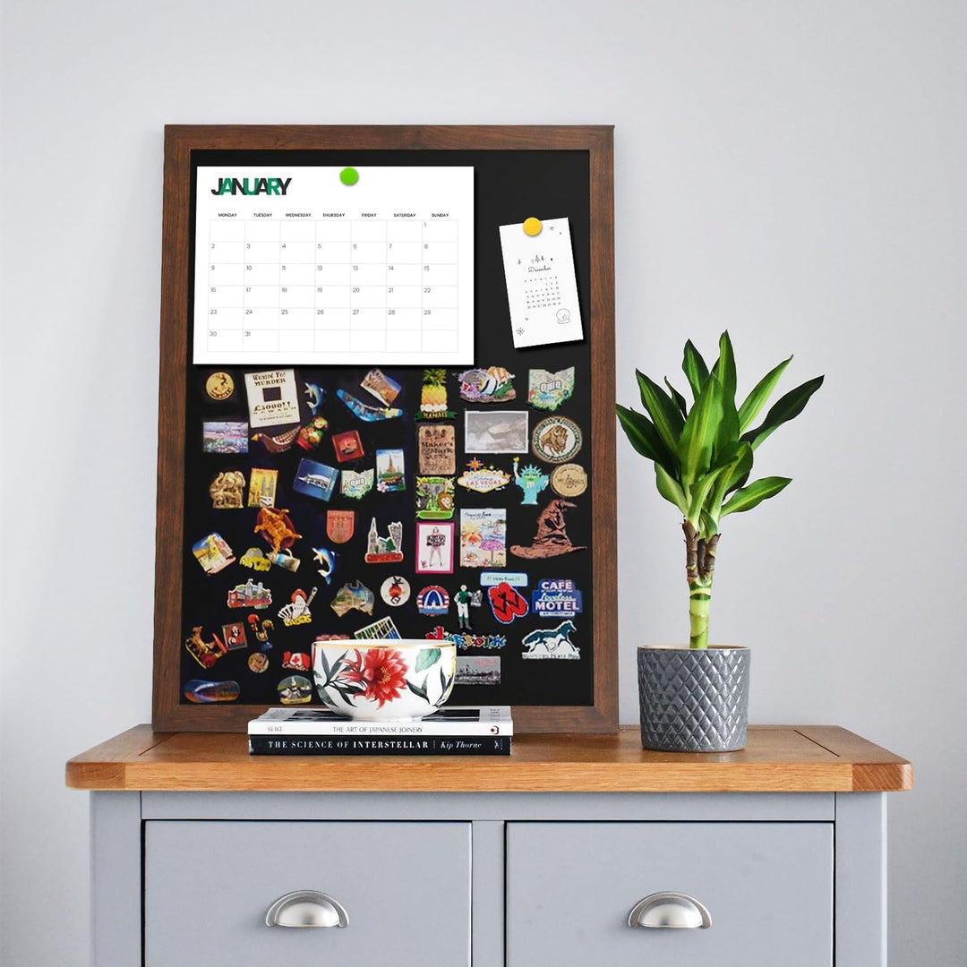 DOLLAR BOSS kreidetafel magnettafel 57 X 90cm tafel magnetisch Retro-Grenze wandmontierte Tafel,2 Kr