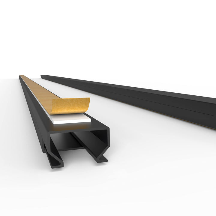 Kabelkanal, 15x10 mm, 1x2 m, Schwarz, selbstklebend | PVC, UV-beständig, Innen &amp; Aussen, 1 Stange à