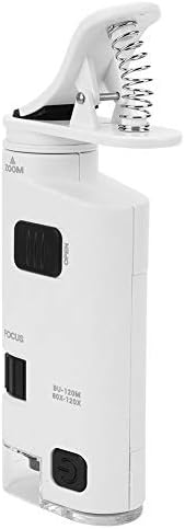 Mikroskop Lupe,Handy Mikroskop Objektiv mit 80-120-fach Einstellbarer Zoom-LED Handy-Mikroskop Mini-