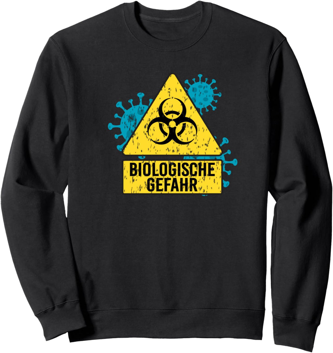 Achtung Viren! Biohazard Biologische Gefahr Geschenk Sweatshirt