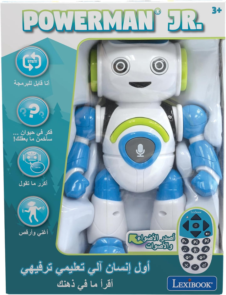 Lexibook ROB20AR Powerman Jr. Smart Interactive Reads (Language Arabic) in The Mind Toy for Kids Dan